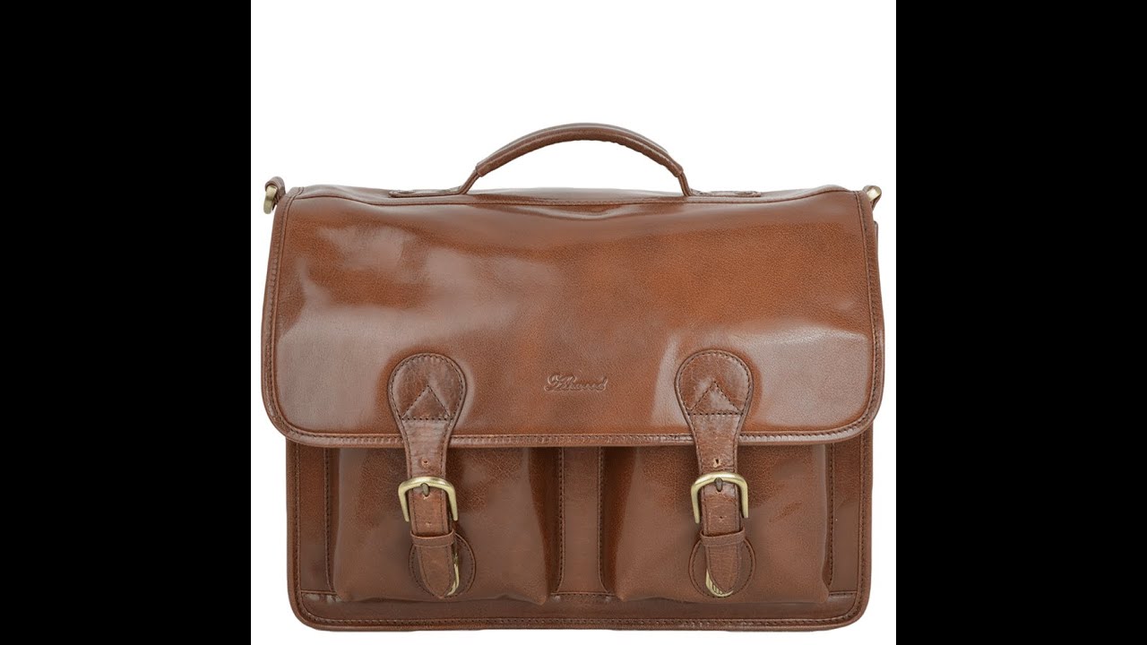 Leather Briefcase 8190 Chestnut/vt :  8190 Internal View see what it looks like from inside