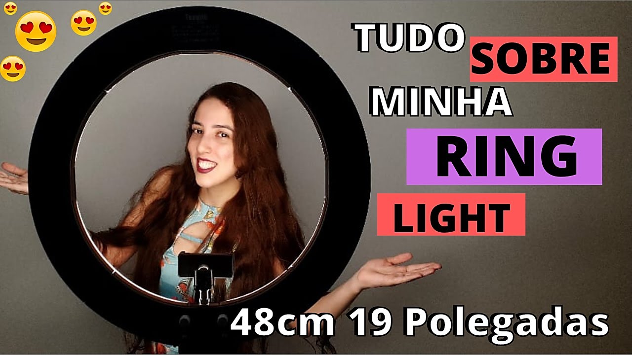 MELHOR RING LIGHT TOMATE MLG-048A 48CM 19 POLEGADAS | Unboxing luz de led para grava&ccedil;&atilde;o e foto