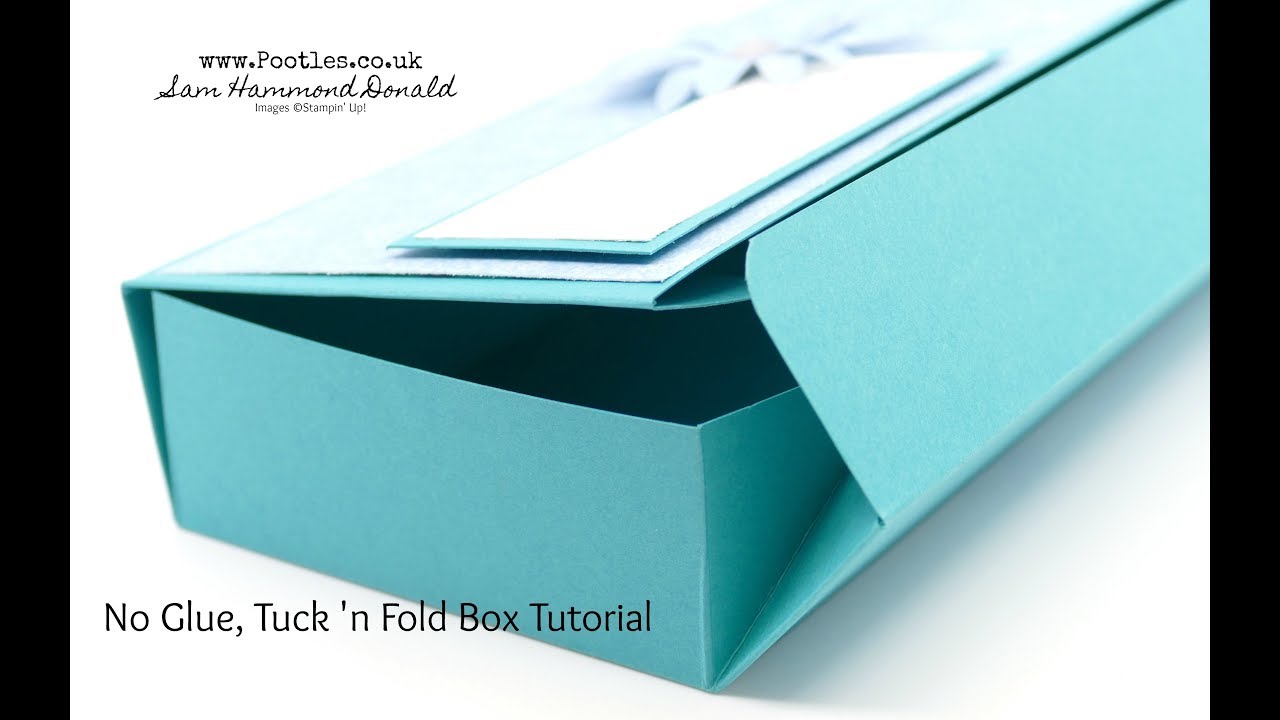 Large No Glue Tuck 'n Fold Stampin' Up! Tranquil Textures Box