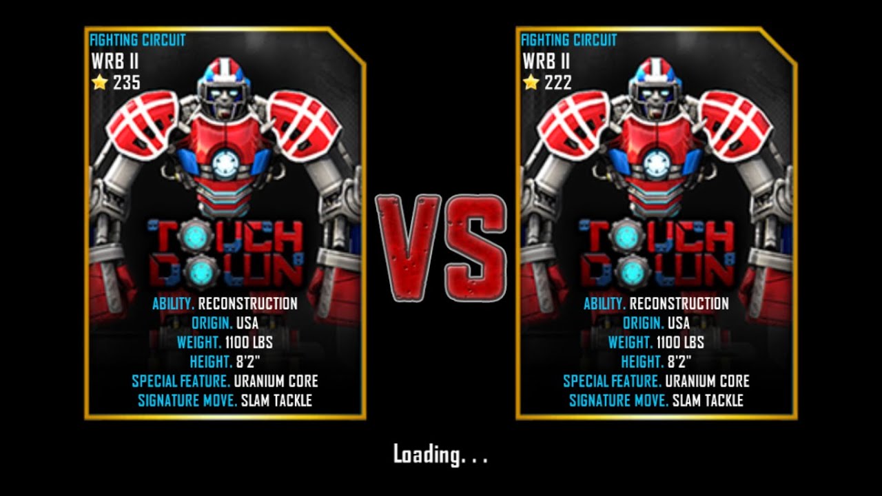 Real Steel WRB Championship Touch Down VS Touch Down NEW UPDATE