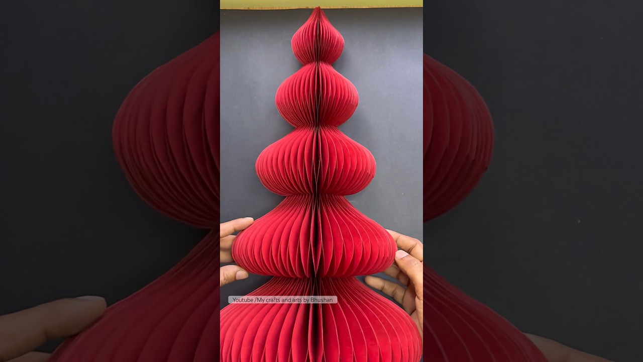 Diy handmade Honeycomb paper Christmas tree