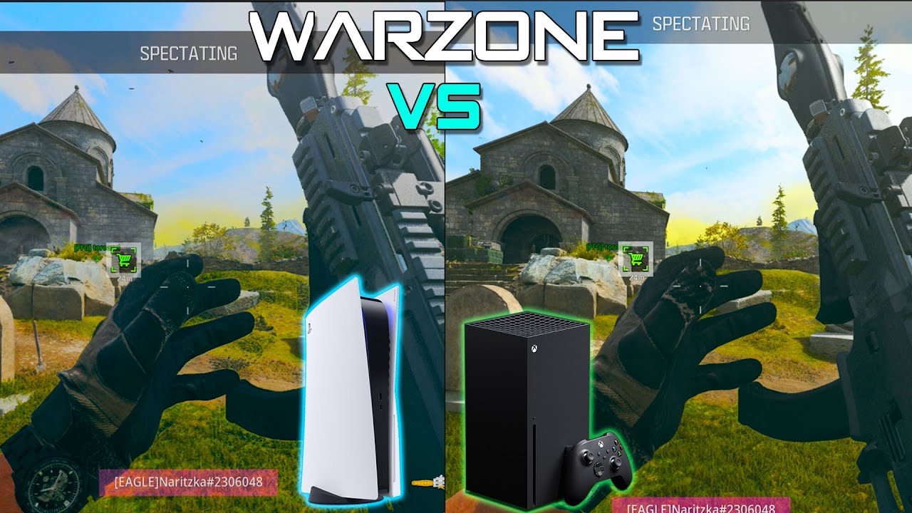 PS5 VS Xbox Series X side by side 120hz FPS Test Analysis - Warzone