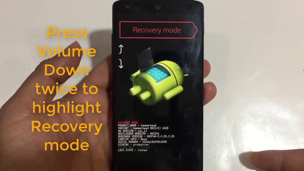 LG Nexus 5 Hard Reset LG D820, D821