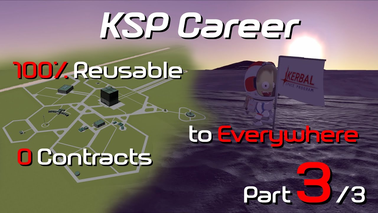 KSP Career: 100% Reusable, 0 Contracts. (Part 3/3: Jool-5 & Eve)