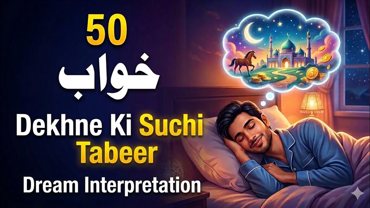 50 Khwabon Ki Suchi Tabeer | Yeh khwab dekhne se kea hota hai? | Khwab ki tabeer