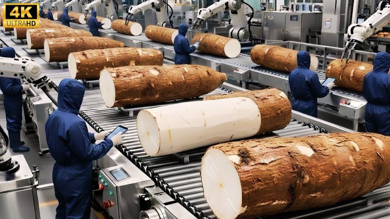 Inside India’s Giant Cassava Flour Factory | From Fresh Roots to Fine Flour (Full Process)