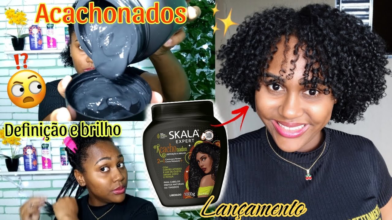 Testei o novo Skala Acachonados | O cabelo ficou mais pretinho 😍