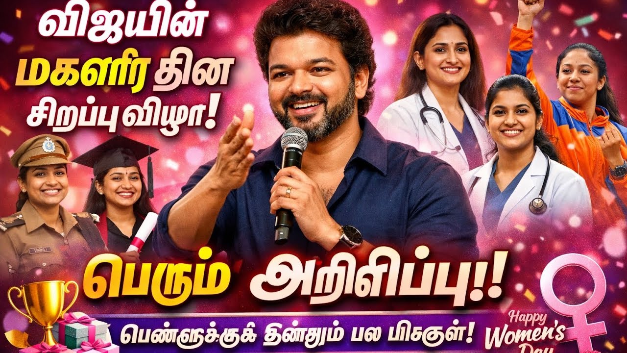 மகளிர் தினத்தில் விஜய் பெரும் அறிவிப்பு! பெண்களுக்கு சொன்ன அதிரடி வார்த்தைகள் | Vijay Women's Day 