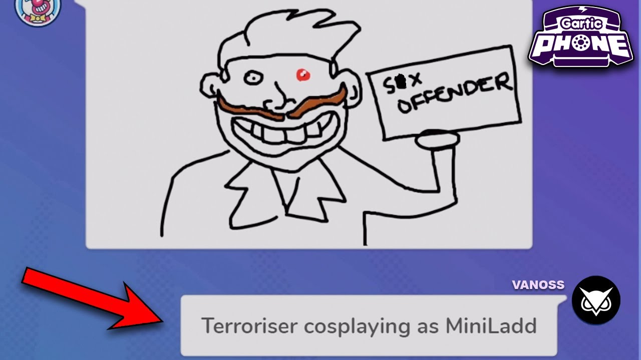Vanoss Crew: наступательные рисунки Gartic Phone в течение 9 минут подряд