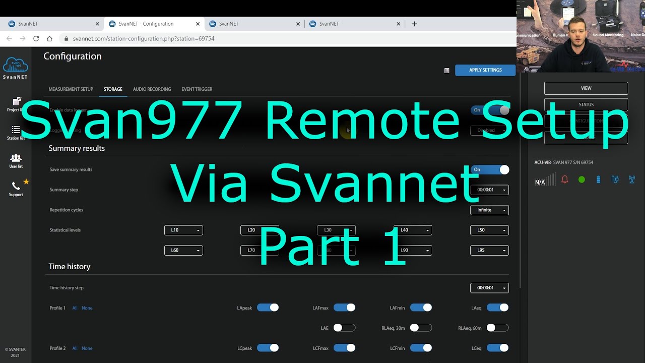 Svan977 Remote Measurement Setup Via Svannet (Part 1)