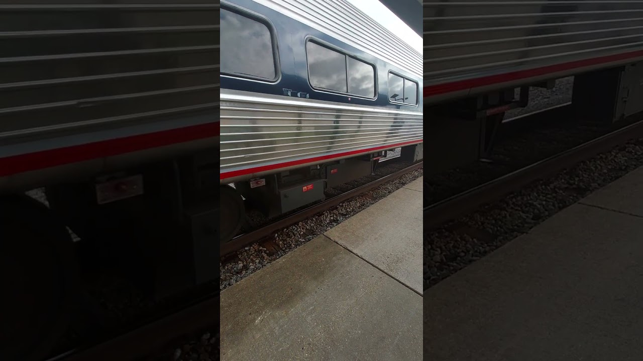 Boarding an Amtrack train. Mardi Gras Line