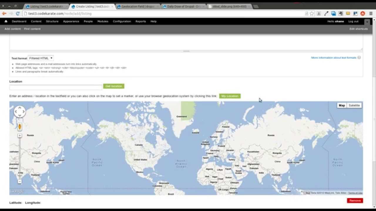 Drupal 7 Geolocation Field Module - Daily Dose of Drupal Episode 31