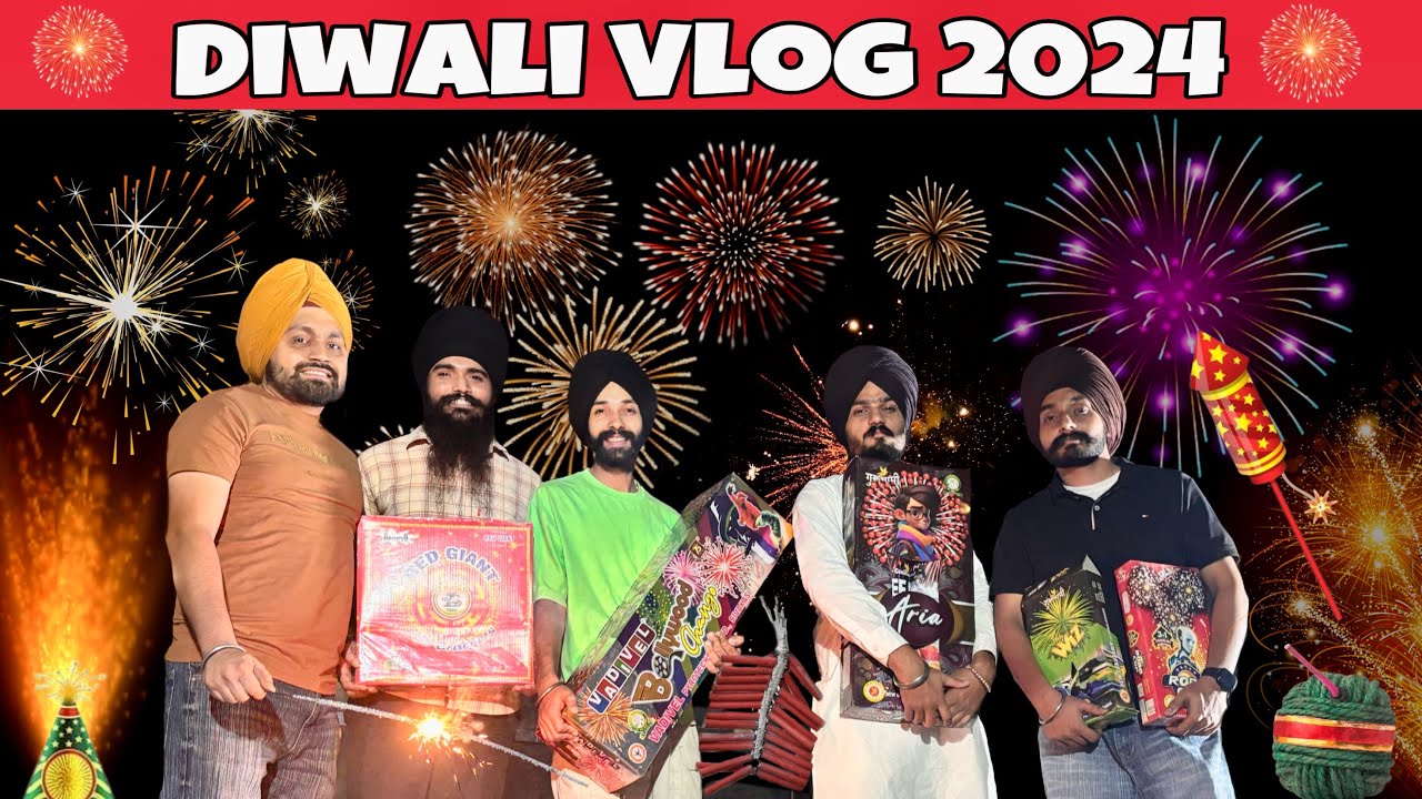 Diwali 2024 Gone Wrong😱 5000 wala Crackers🤣Sky Shots , Anaar , Bomb🔥Amritsar Di Diwali🙏🏻..