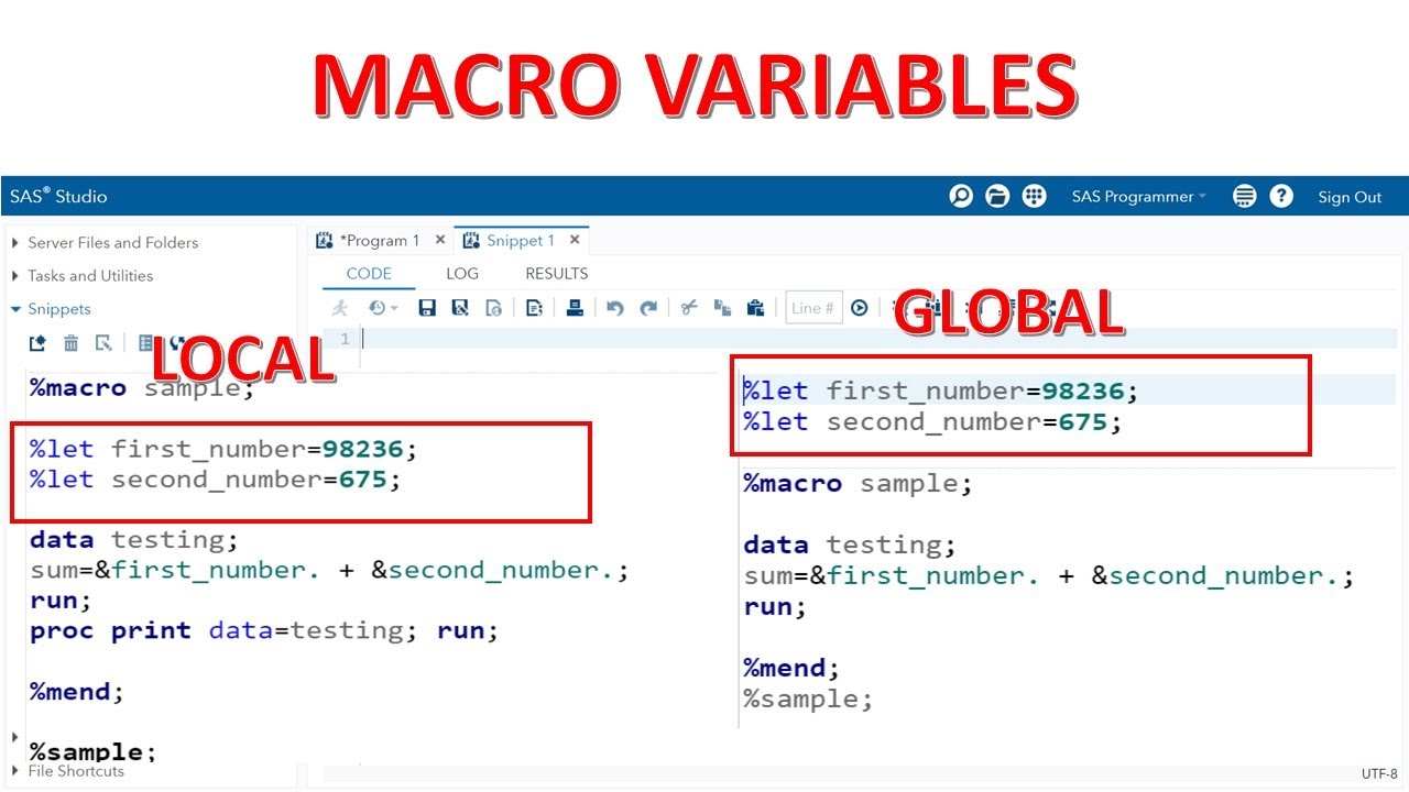 MACROS IN SAS - 2 | Introduction to Macro Variables in SAS | Local VS Global Macro Variables in SAS