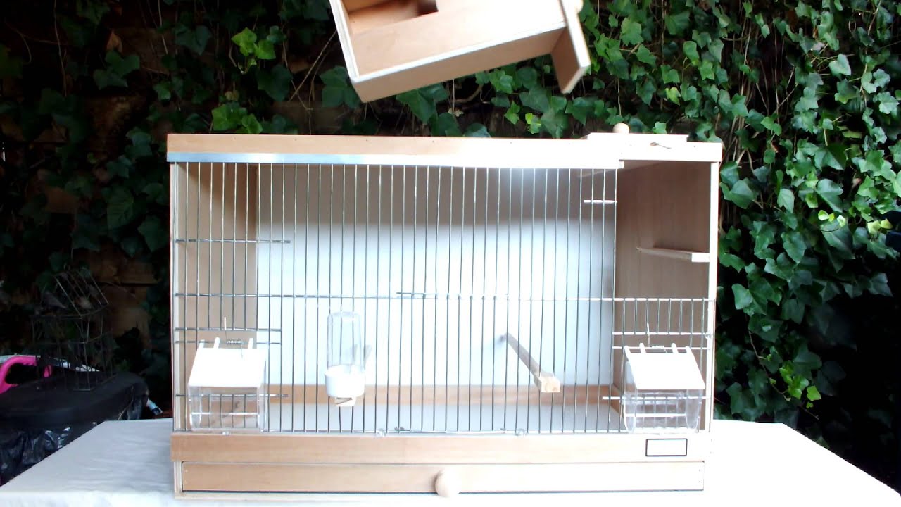 Houten kweekkooi 60,5x40x40cm met ingebouwde nestkast