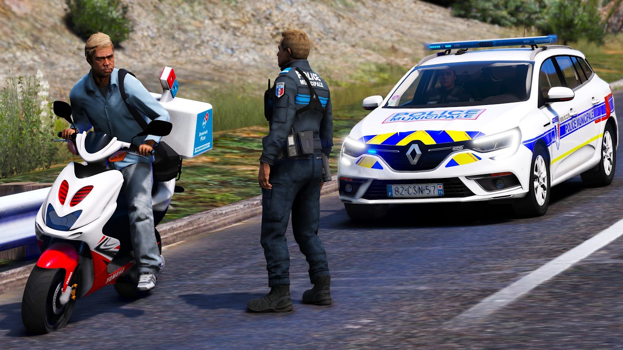 Un scooter signalé volé retrouvé par la police | GTA 5 LSPDFR