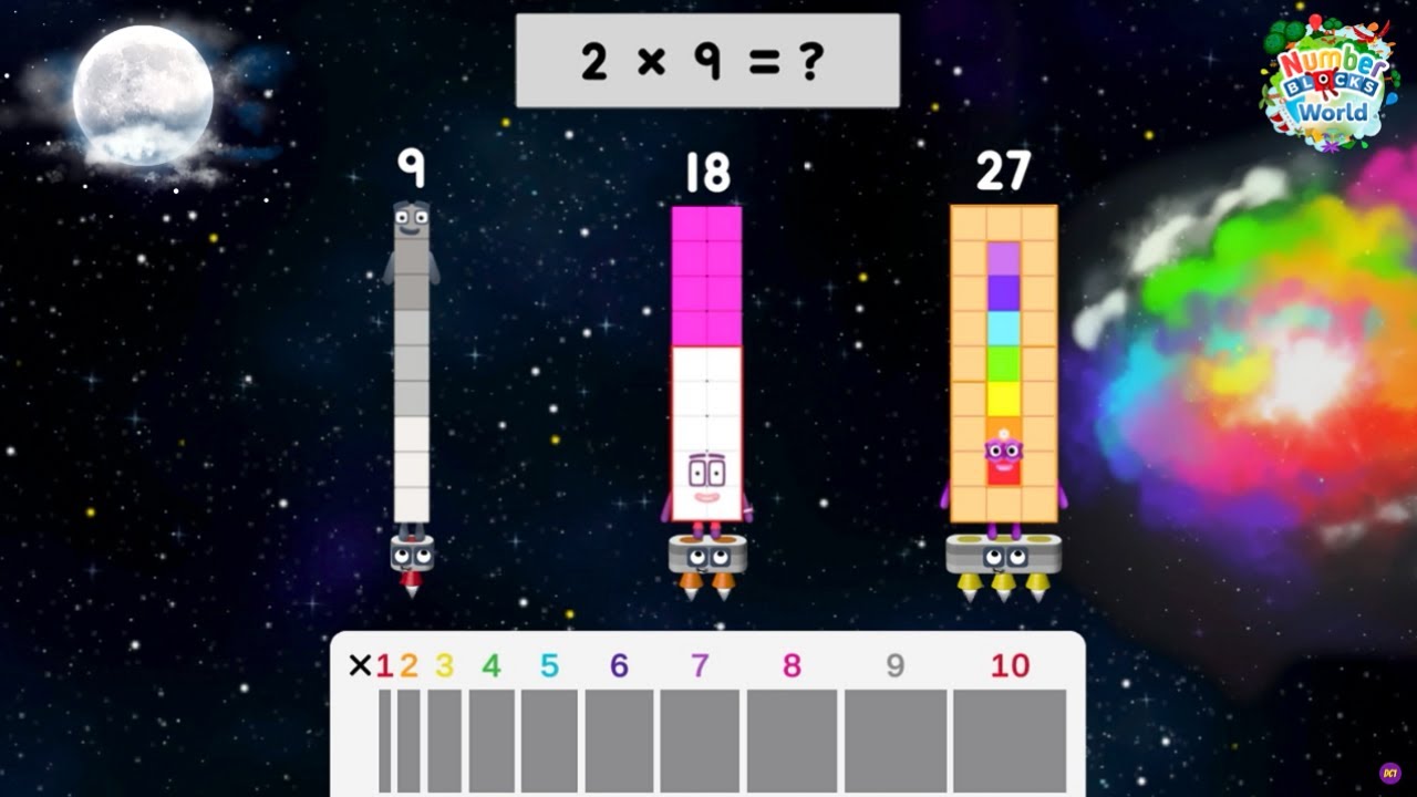 Изучаем умножение с Numberblocks 9 | Простая математика для детей | Мир Numberblocks