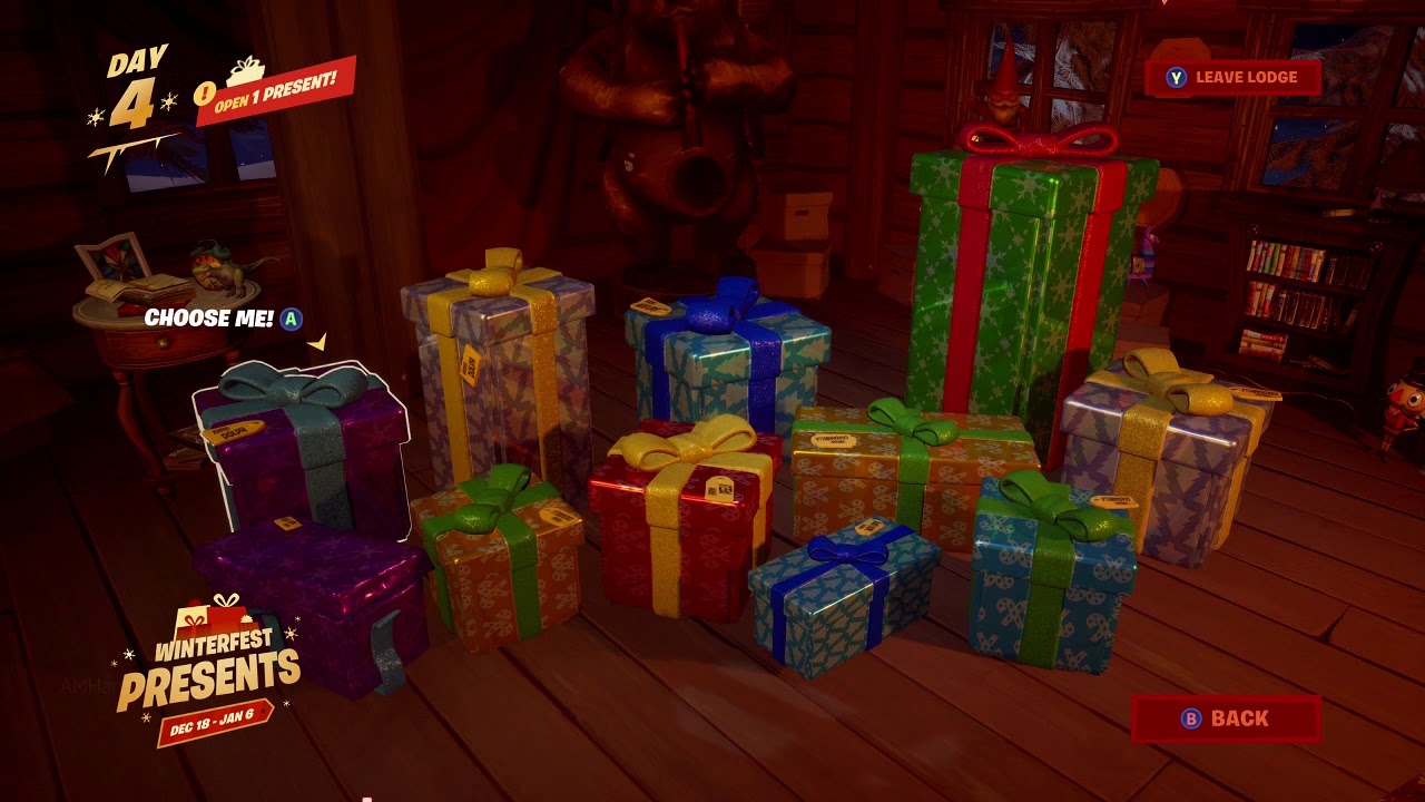 Fortnite Holiday 2019 Opening All Christmas Present (Hidden Presents as Well)