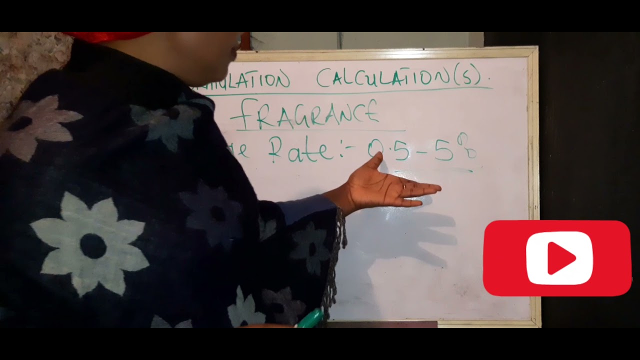 CALCULATING the Percentage(%) Usage Rate of FRAGRANCE in Skincare - FORMULATION SERIES (PART 6)