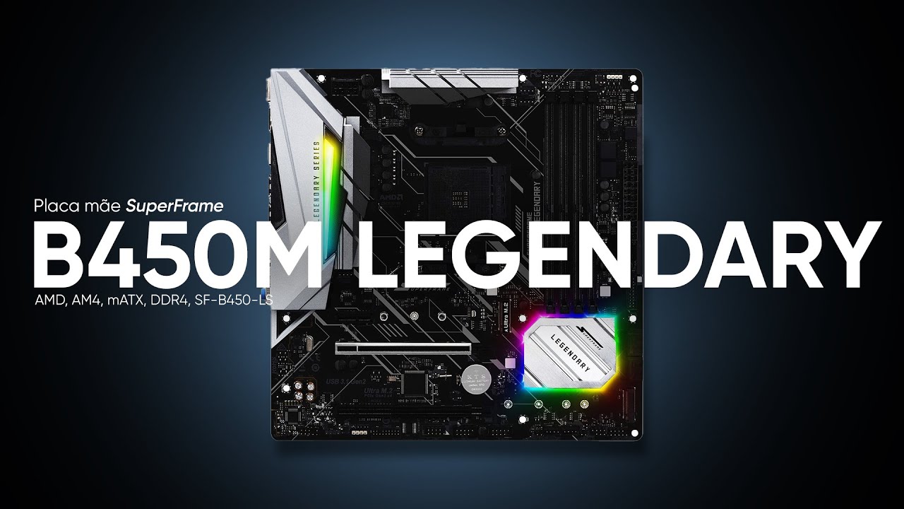 B450 Boa e Barata! Review Placa M&atilde;e ASRock SuperFrame B450M Legendary Series 🔥