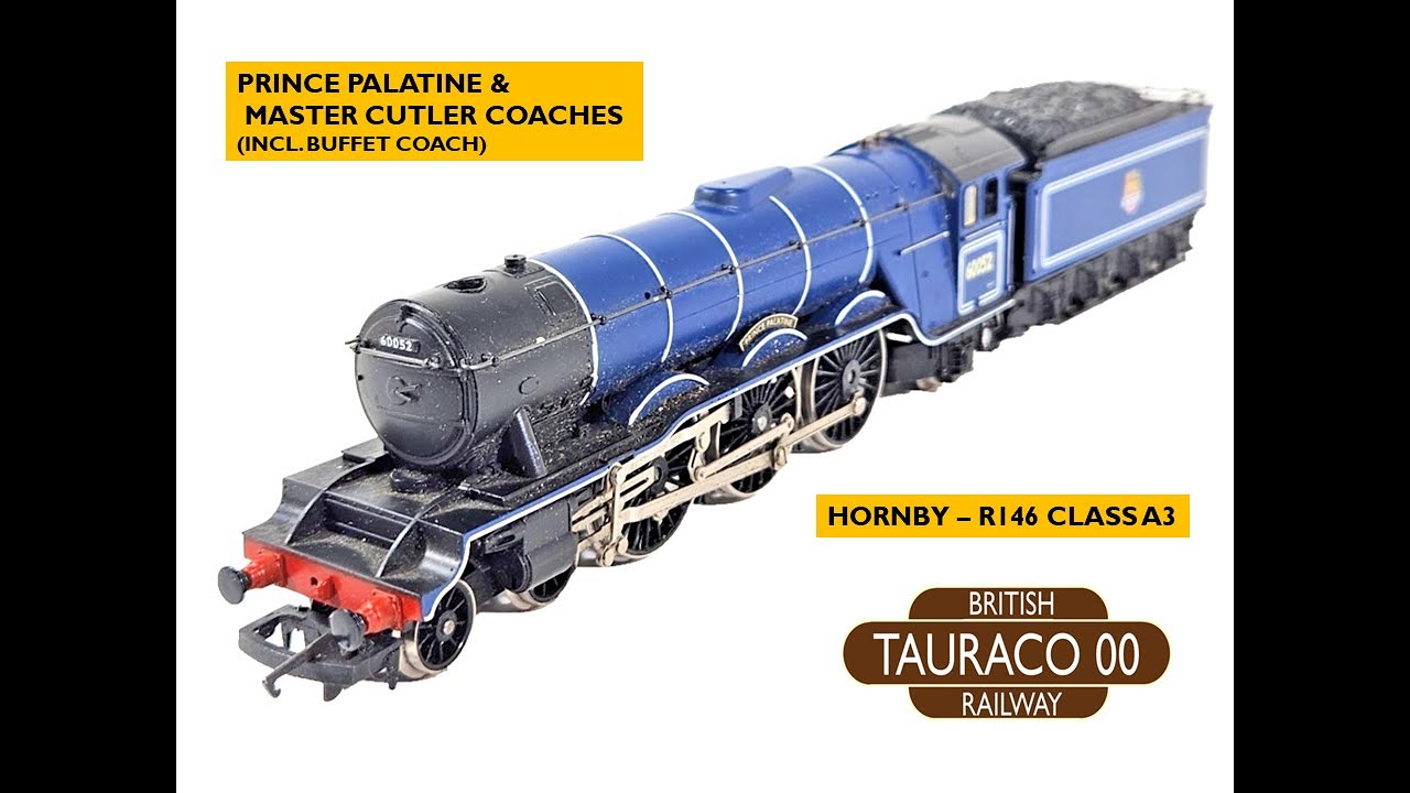 PRINCE PALATINE, MASTER CUTLER TRAINSET, MASTER CUTLER BUFFET COACH, HORNBY, 00 GAUGE. HORNBY LAYOUT