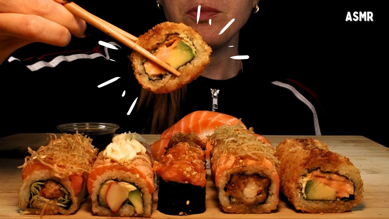 SUSHI MUKBANG | ASMR | EATING SOUNDS