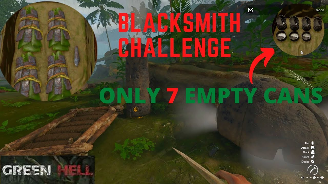 Green Hell / Blacksmith Challenge Guide / I'm Not Afraid of Any Work Trophy / Achievement 7/7