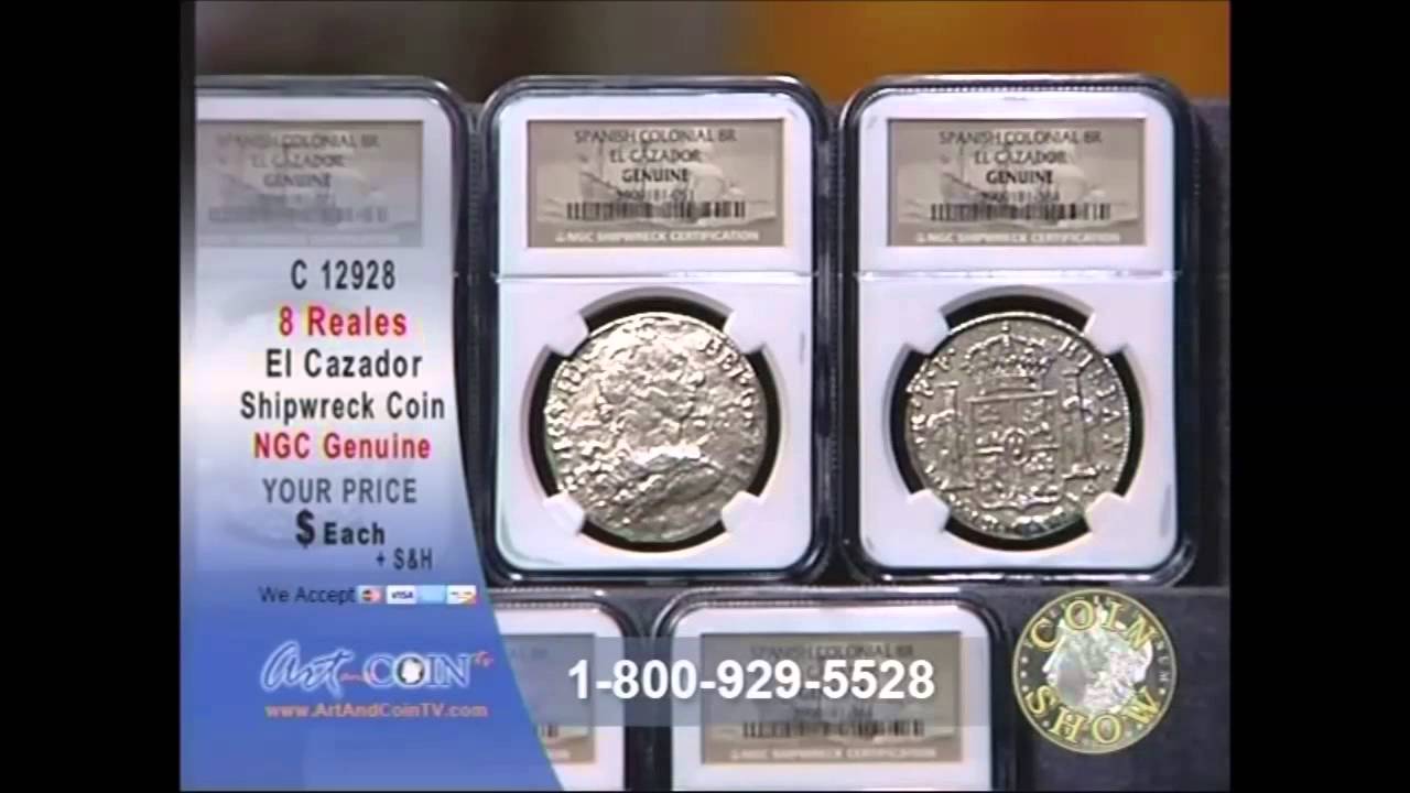 NGC Genuine 8 Reales El Cazador Shipwreck Coin on Art and Coin TV