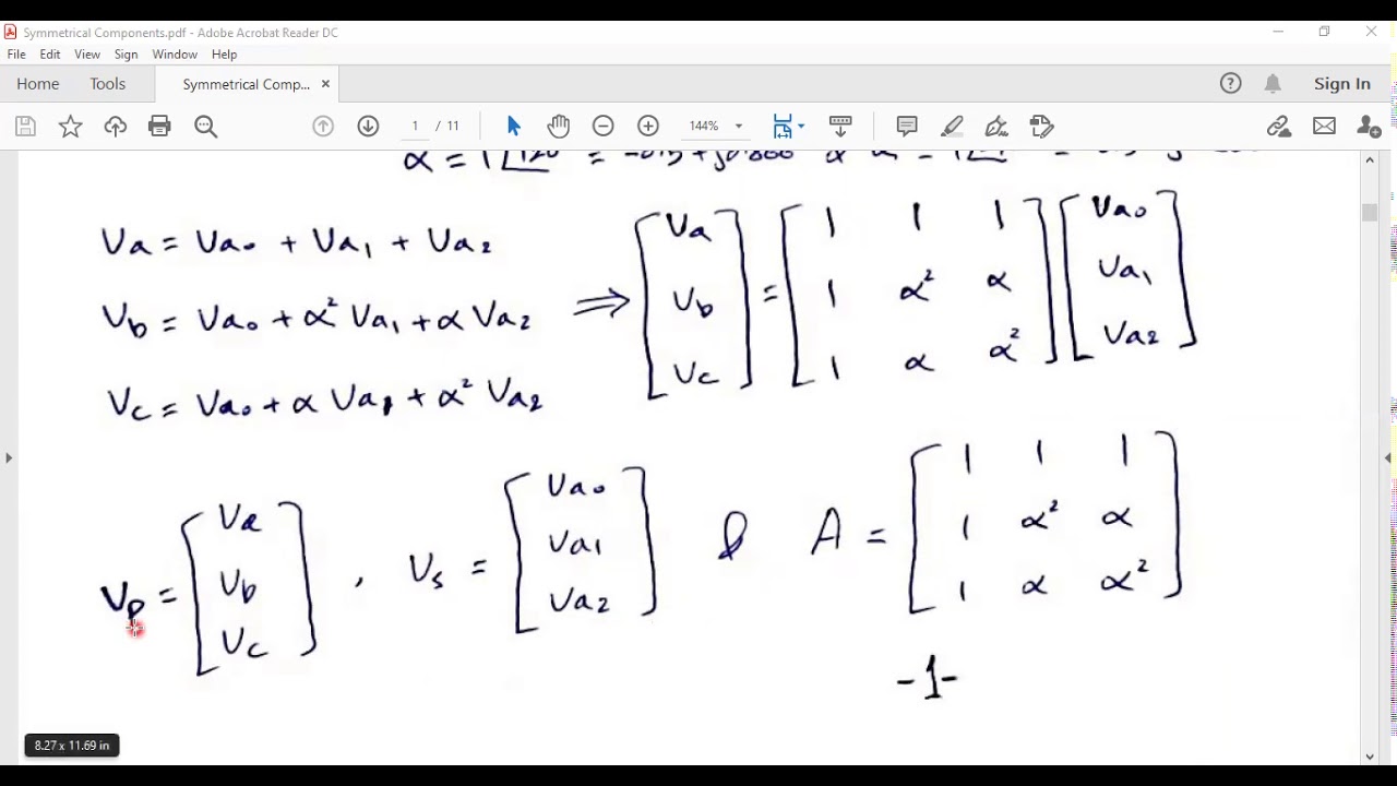 Symmetrical Components Lec 1
