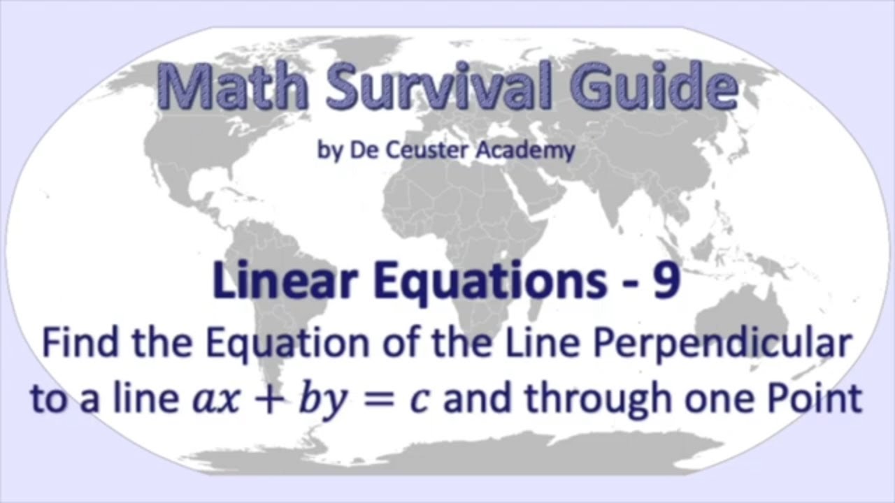 Math Survival Guide - Linear Equations 9