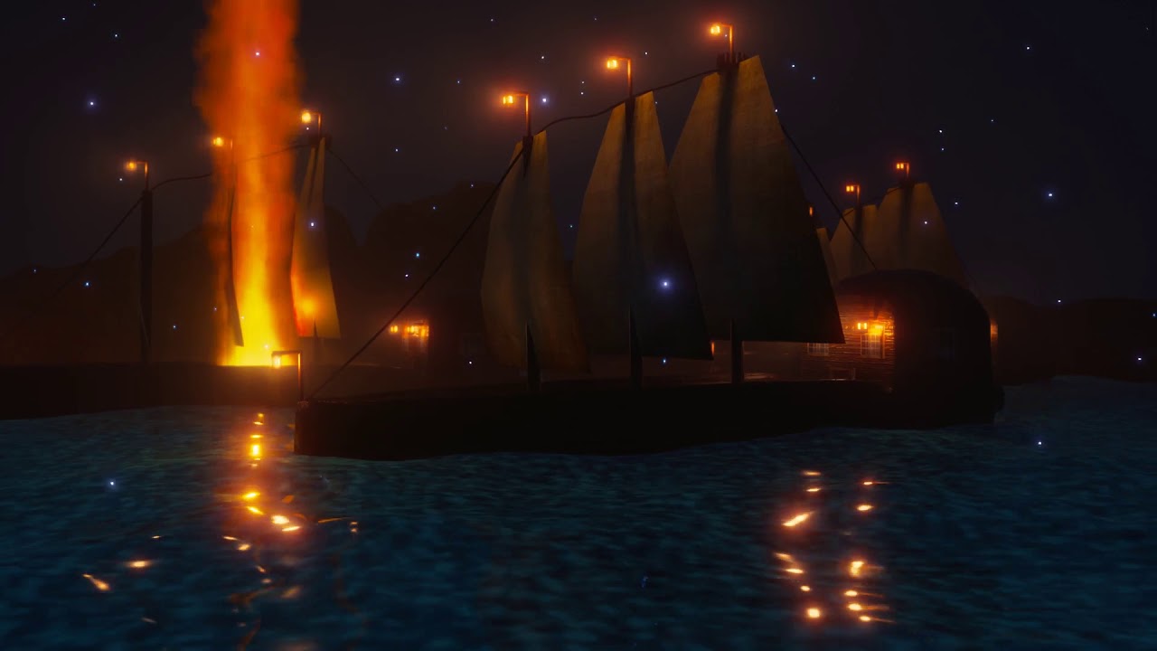 Blender 2.8 Ocean Ship Fire | Eevee Animation