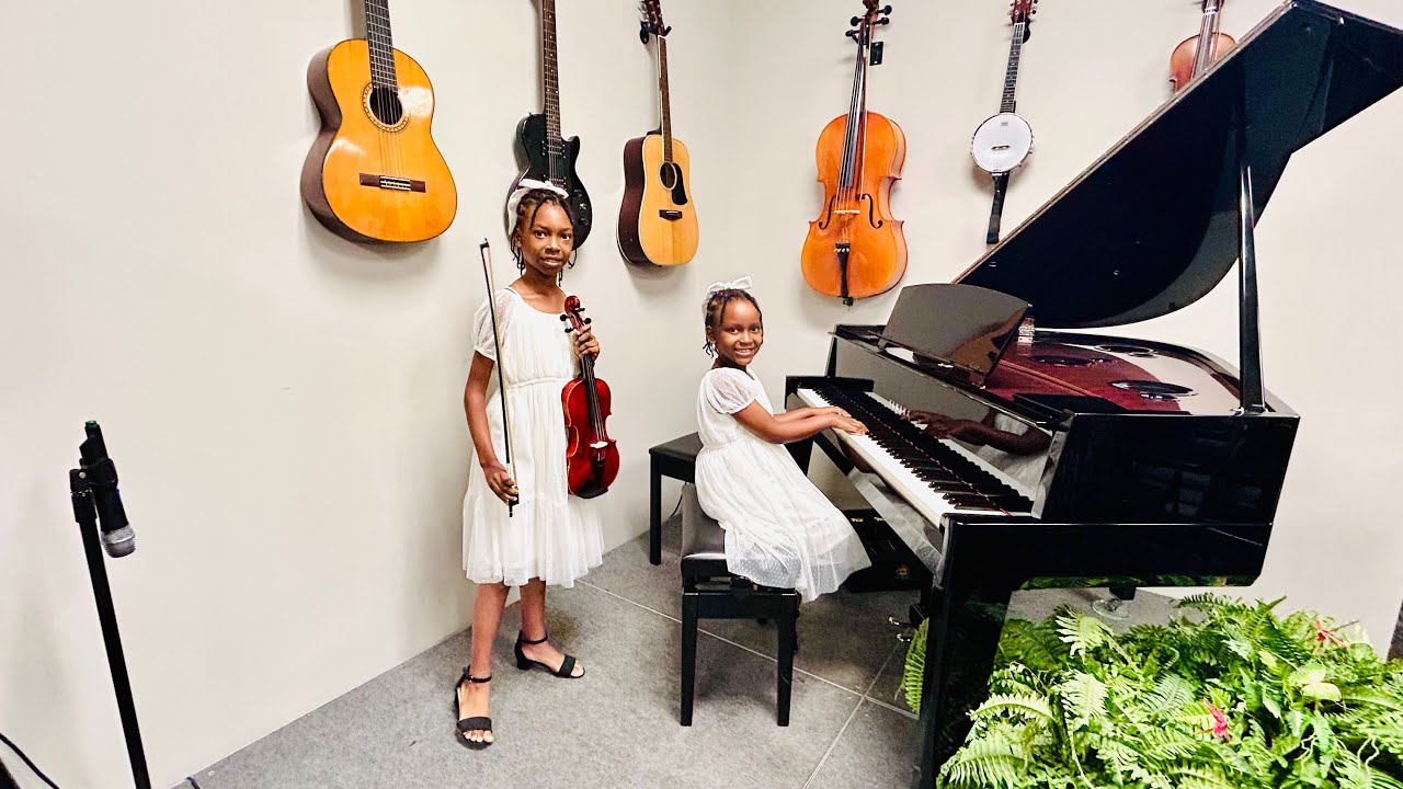 Sitting at The Feet of Jesus | Violin Instrumental Music | Sacred Hymn | Jaleesa & Joelle