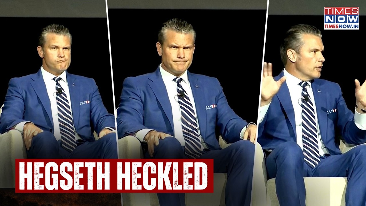 US Military Event Drama: Watch Protesters Heckle Trump Defense Secretary Pete Hegseth Over Iran War