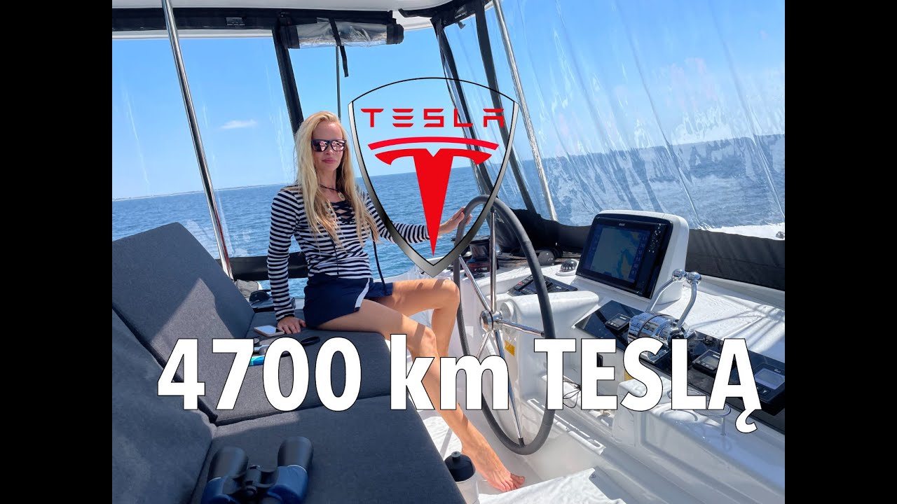 Teslą do Francji  MODEL S p85D Fiat 500e   - Nowy Katamaran Lagoon 46 skipper Teslą po Polsce 49