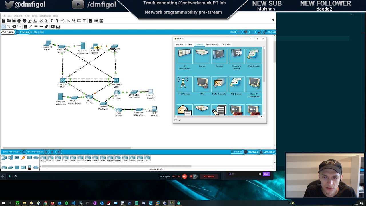 Troubleshooting NetworkChuck's Packet Tracer Lab | stream 2020/4/5