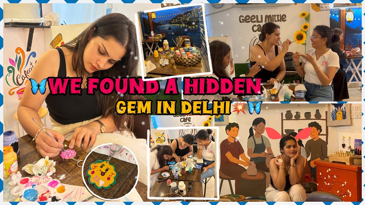 We Found A Hidden GEM in Delhi😍 |Pottery &Vibes🦋 || Pottery + Chaos in Dilli!!💅💃🏻🎨🫟😱
