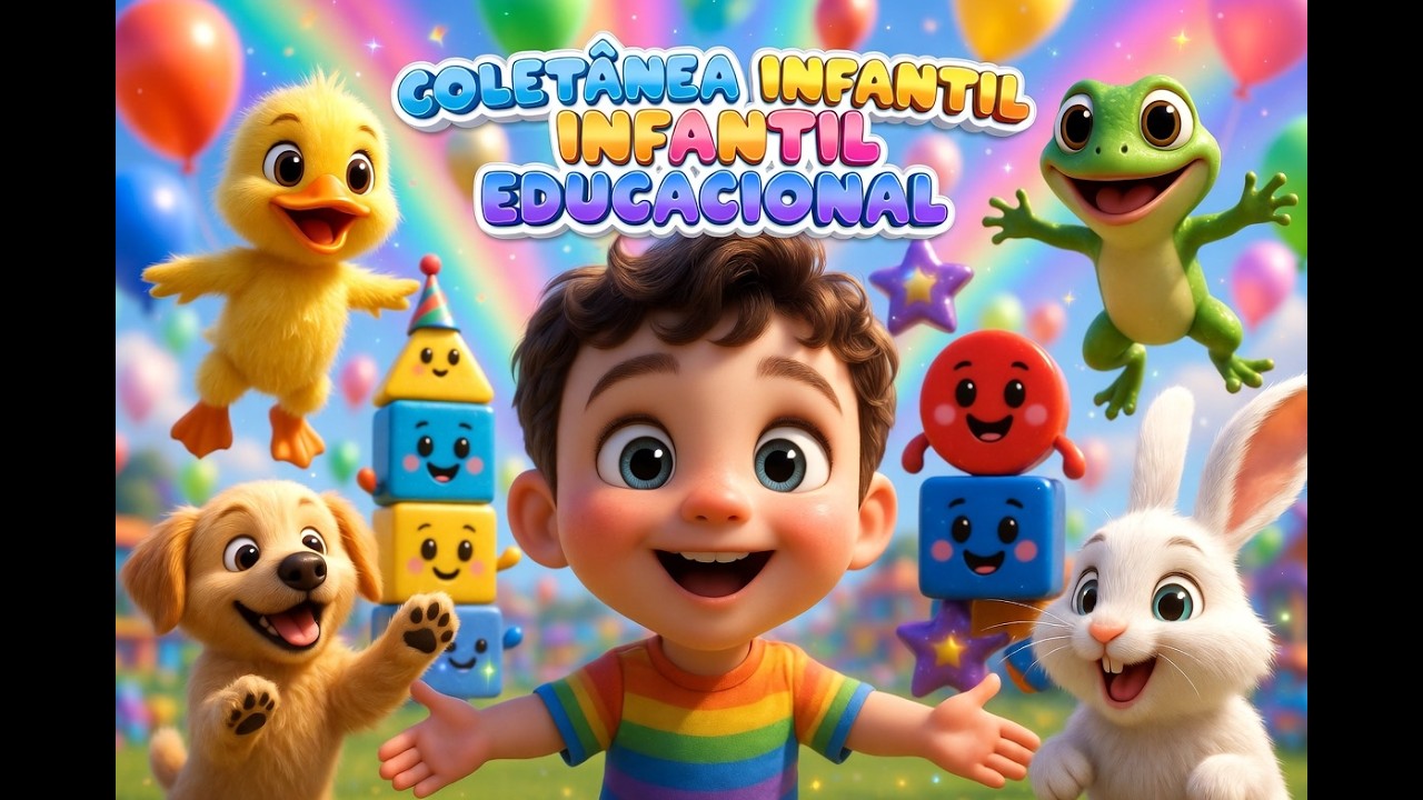 Coletânea Infantil Educativa Formas + Animais + Bonecos + Músicas Fofas  Para Crianças de 0 a 6 Anos