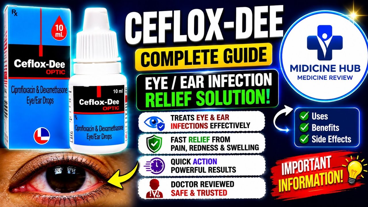 Ceflox-Dee optic Eye/Ear drop uses in hindi | Side Effect | Precaution | Midicine Hub