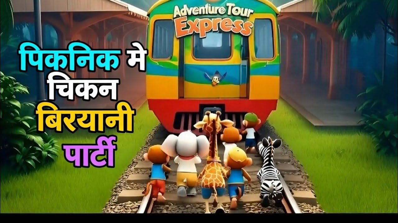🌿🧺 जंगल की मस्तीभरी पिकनिक 🧺🌿#jungle #funny #viral #viralvideo #ytvideos #nature #train 