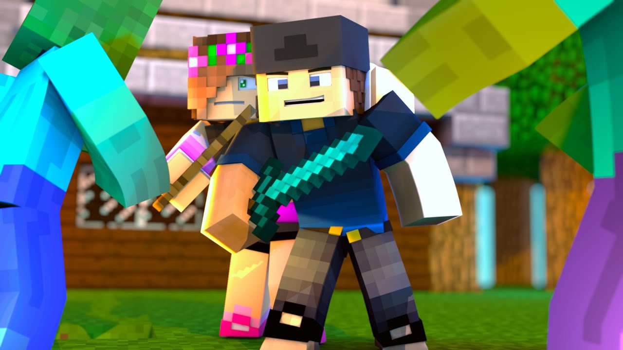 MINECRAFT GIRLFRIEND - Diamonds, Zombies and Love! (MInecraft Love Survival)