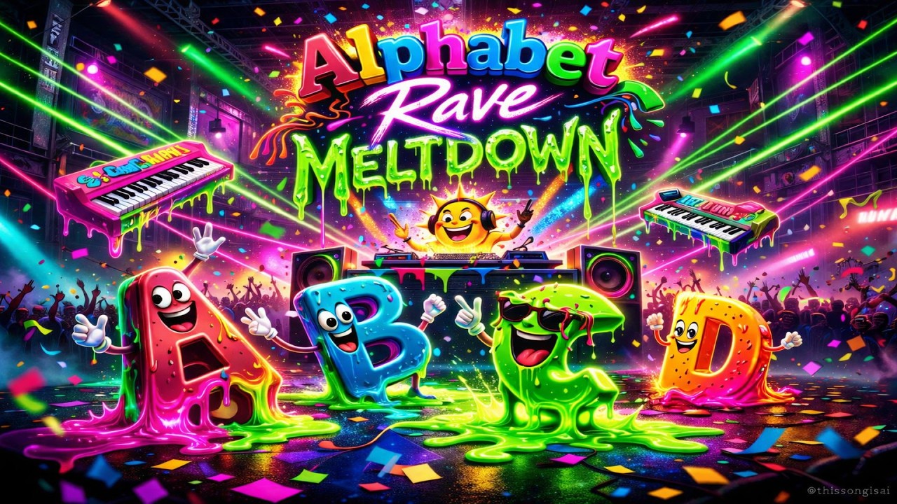 Children’s TV Show Acid Techno | Alphabet Rave Meltdown | 90s Kids Show Meets Hard Acid Drop