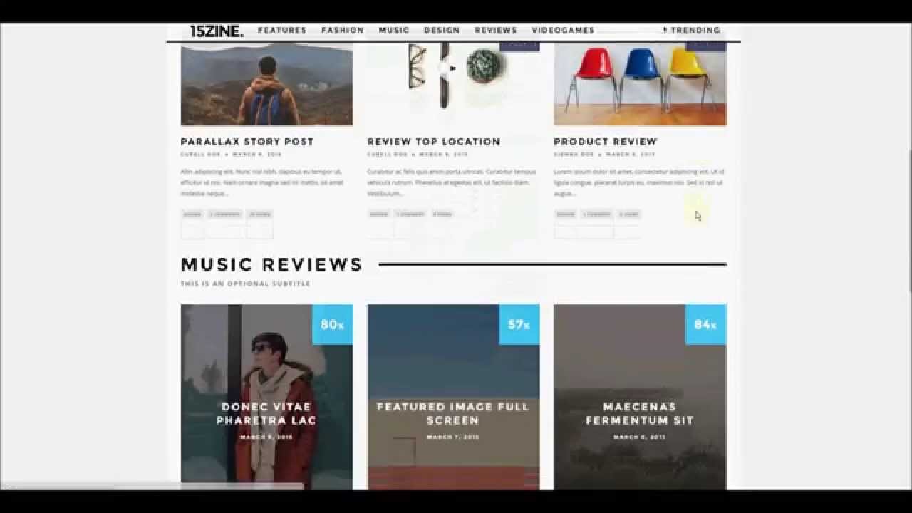 15zine wordpress magazine theme 2015 pagebuilder