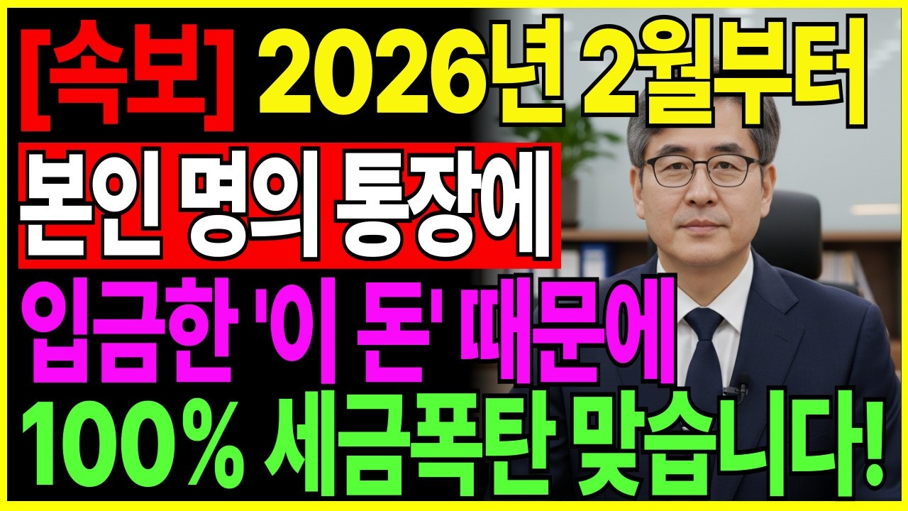 [속보] 2026년 2월부터 ‘이 기록’ 남으면 100% 세무조사 나옵니다! 현금 입금 전 절대 하면 안 되는 위험 행동 3가지! 현금 입금할 때 절대 “생활비”라고 하지 마세요