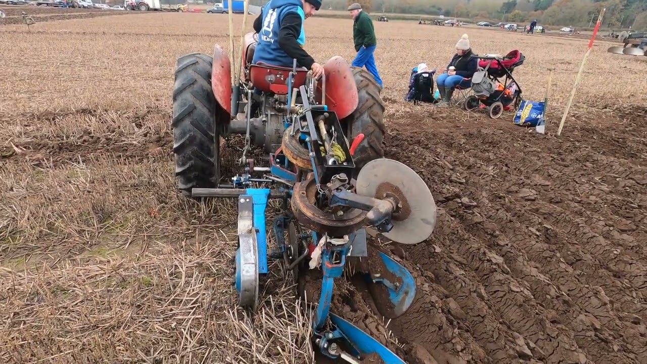 1959 Massey Ferguson 35 2.3 Litre 4-Cyl Diesel Tractor (34 HP) with Ransomes Plough