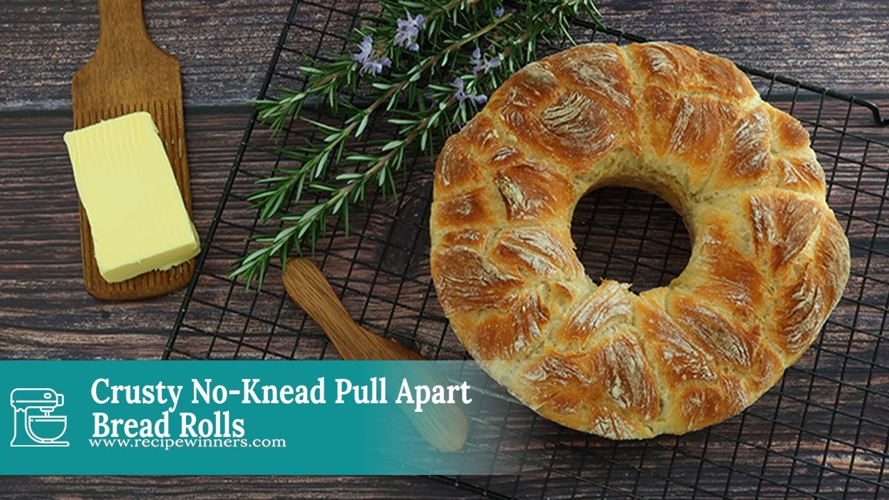 Easy No Knead Pull Apart Bread Rolls