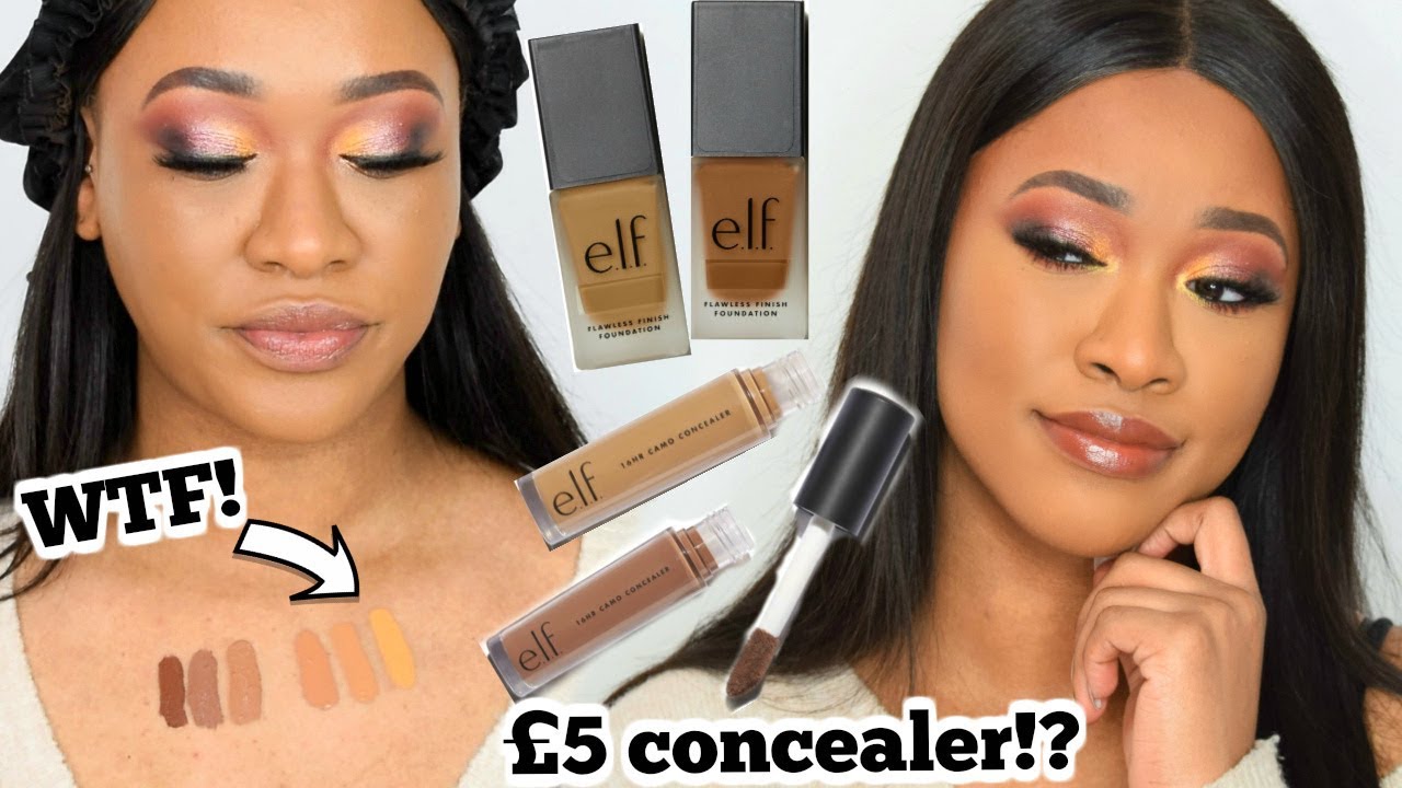 NEW ELF CONCEALER & FOUNDATION REVIEW & WEAR TEST