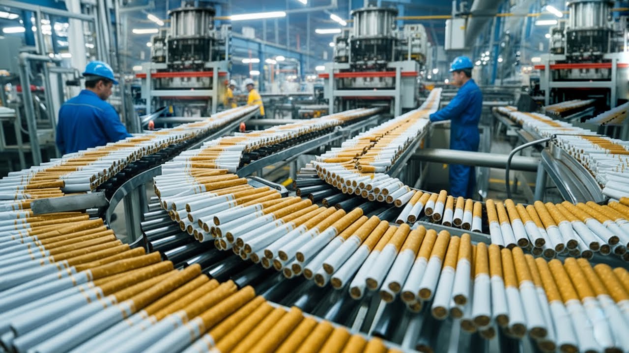 Production Process Of Millions of CIGARETTES from Harvest to Factory!