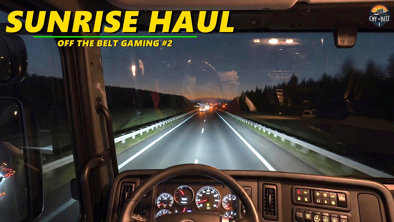 Relaxing Night to Sunrise Truck Drive | Euro Truck Simulator 2 (No Commentary)