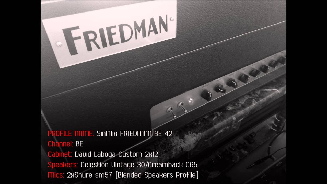 Friedman Brown Eye BE-100 [SinMix Kemper Pack]