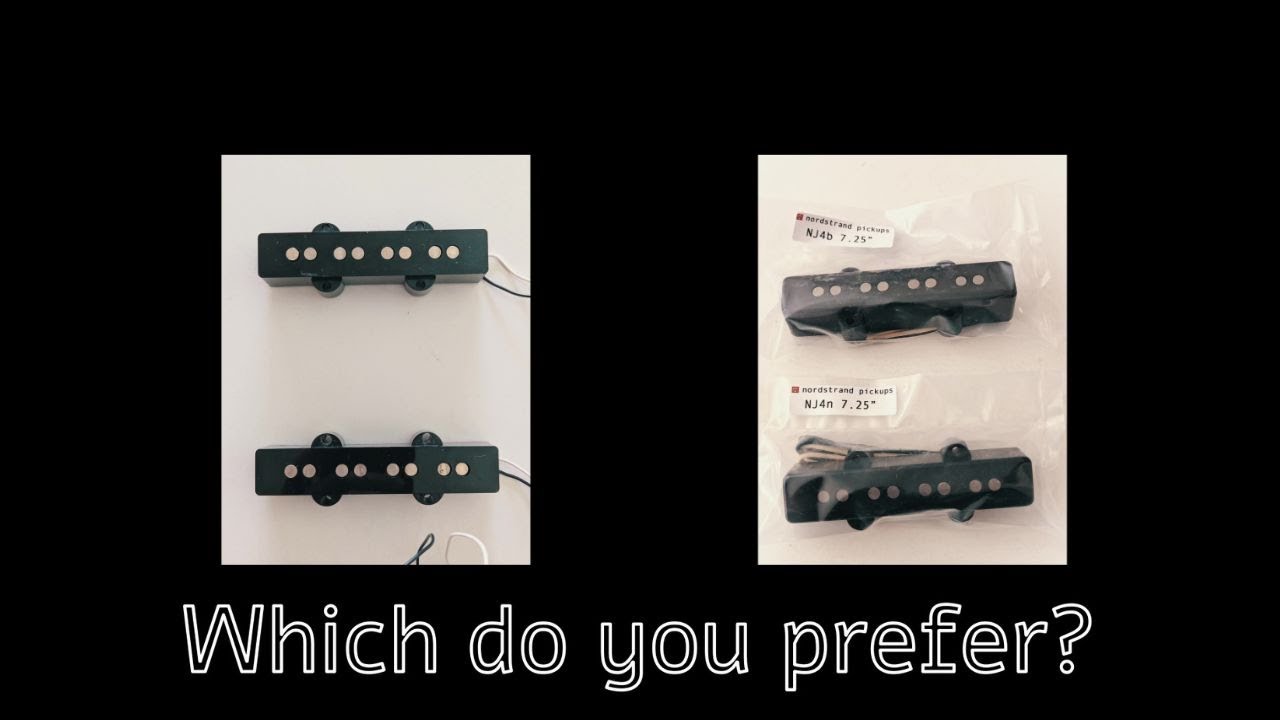 Nordstrand audio NJ4 vs Fender Japan Jazz Bass stock pickups comparison